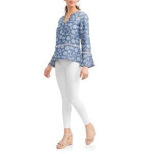 Madeline Clothing Top Women's Medium Bohemian Long Sleeve Paisley Rayon‎ Hippie